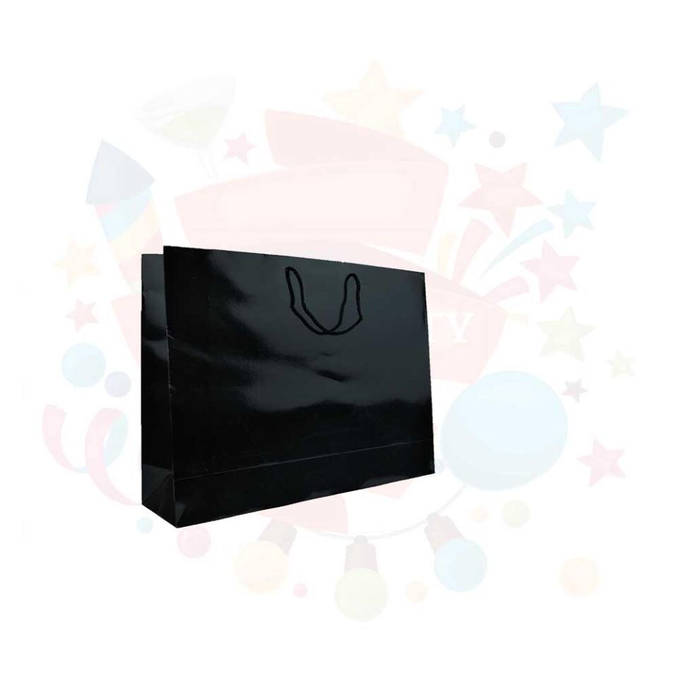 ÇANTA KARTON SELOFANLI 38*56 SİYAH 10'LU