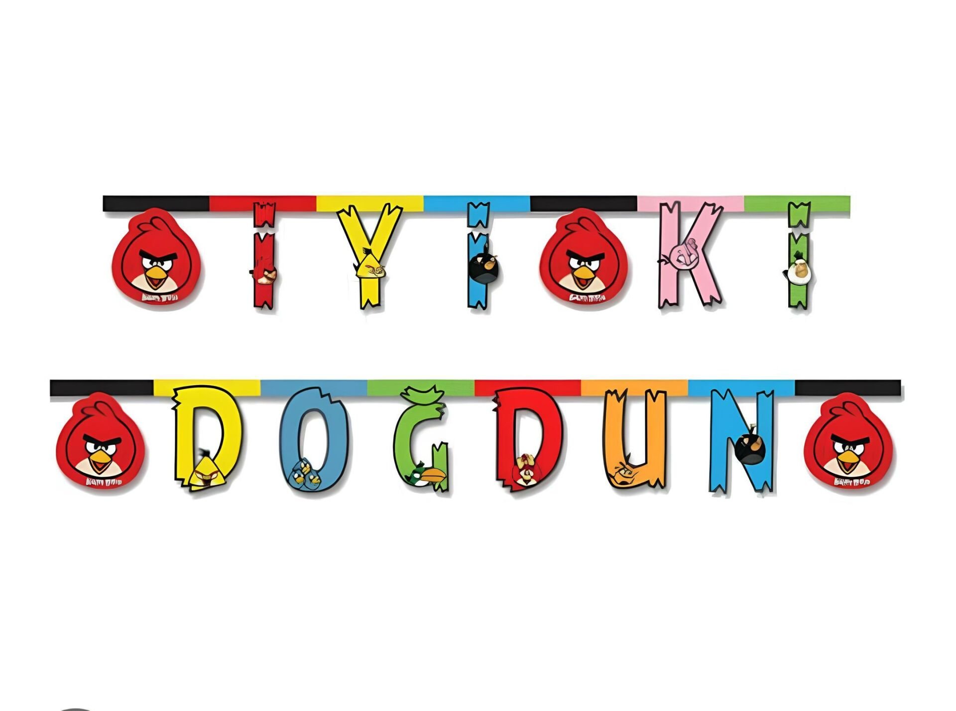 OYNAR KARTON İYİKİ DOĞDUN YAZI LİSANSLI ANGRYBIRDS