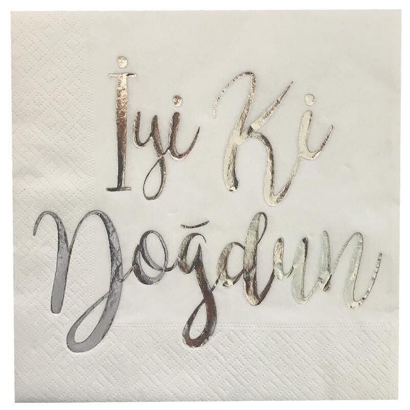 PEÇETE BASKILI VARAK İ.DOĞDUN GÜMÜŞ-BEYAZ