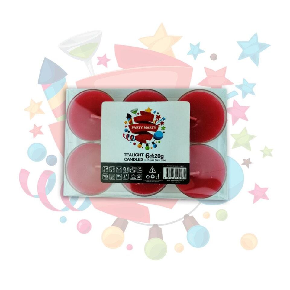 MUM TEA-LIGHT KOKULU KIRMIZI 20gr 6 LI