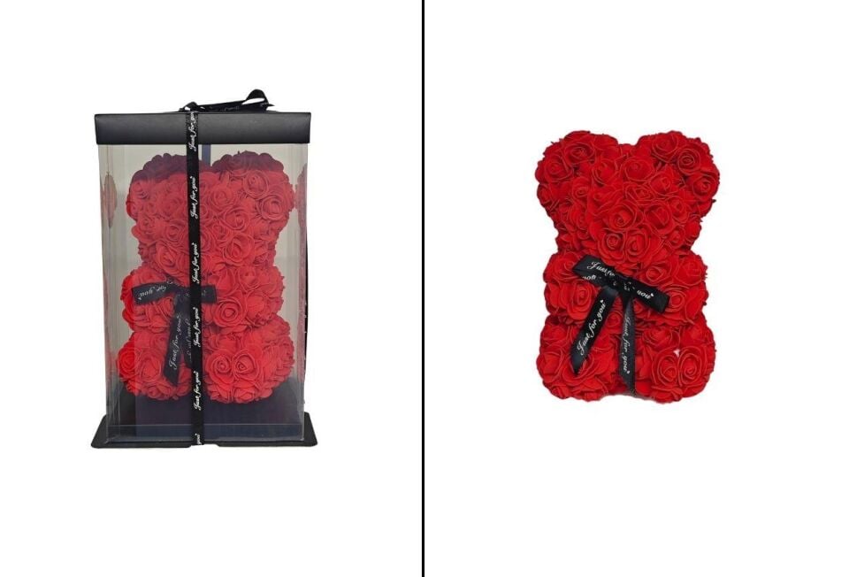 HEDİYELİK SÜS 25 CM TEDY AYICIK KIRMIZI