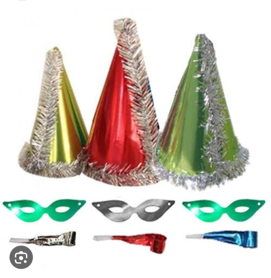 KOTYON SET METALİK (ŞAPKA+GÖZLÜK+Y.DÜDÜK)