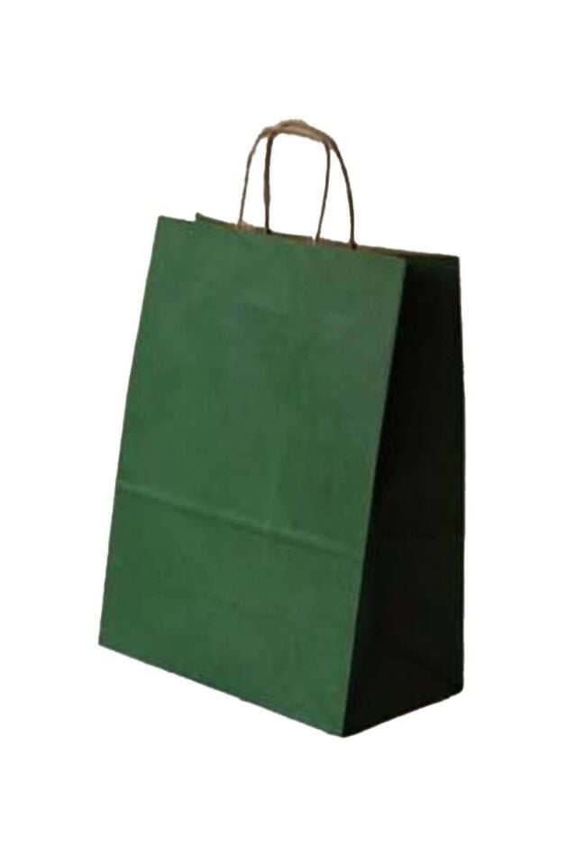 ÇANTA K. KRAFT BÜKÜM SAPLI YEŞİL 45*50cm 25 Lİ