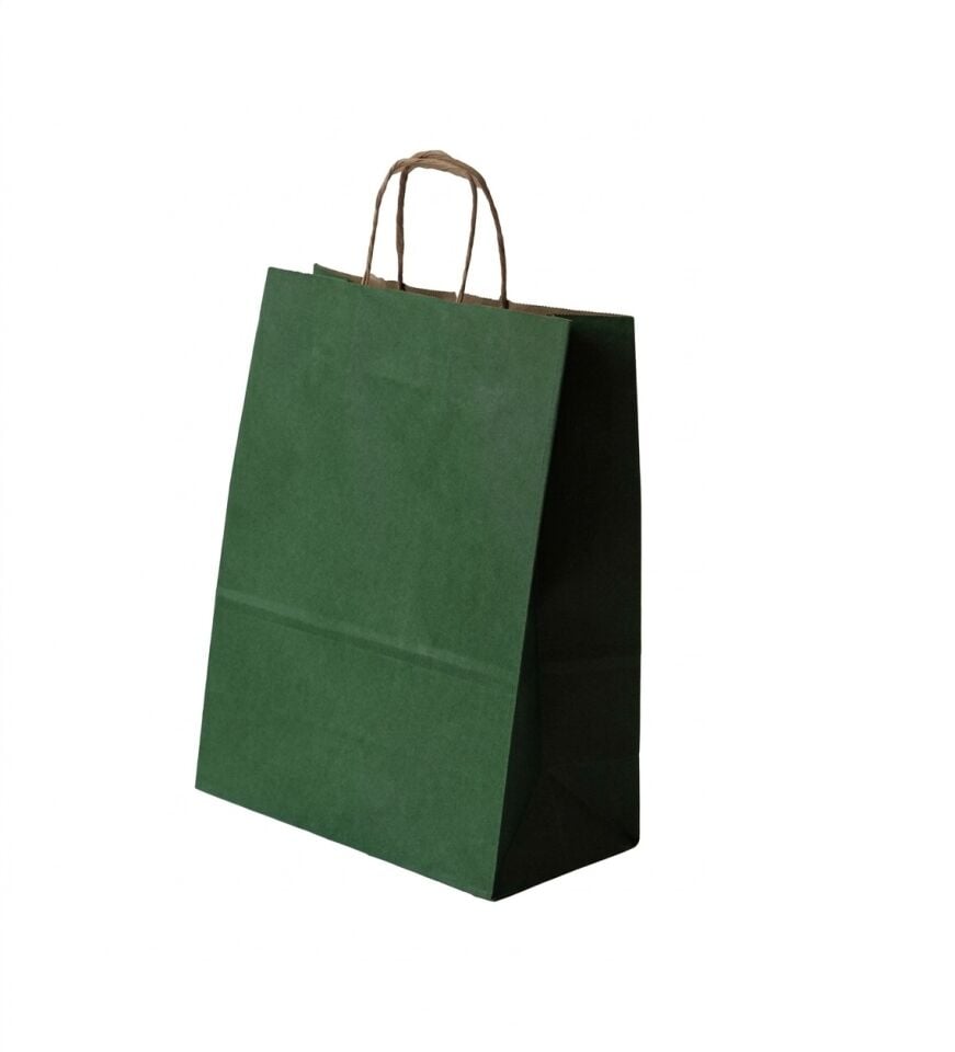 ÇANTA K. KRAFT BÜKÜM SAPLI YEŞİL 45*50cm 25 Lİ