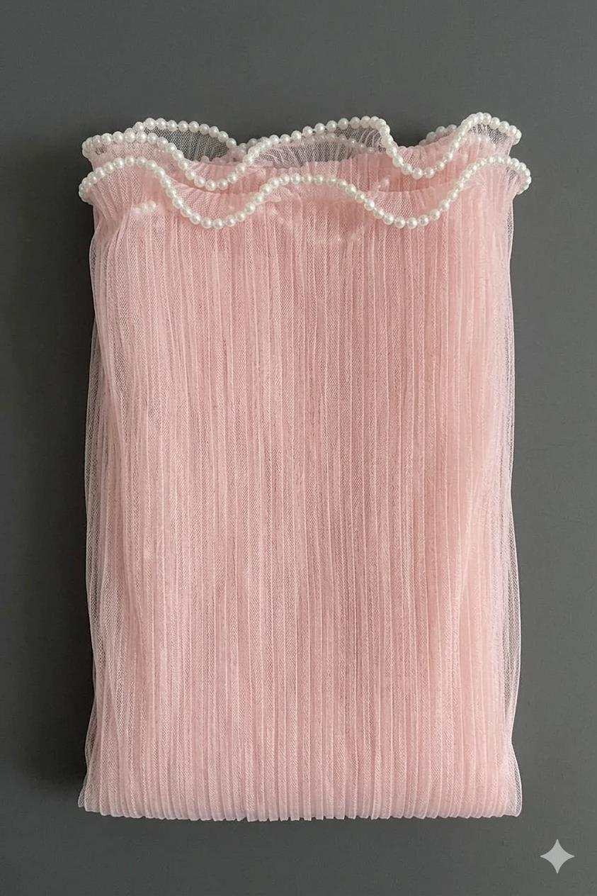 TÜL BUKETLİK KREPELİ 28 CM *4.5 Y PEMBE