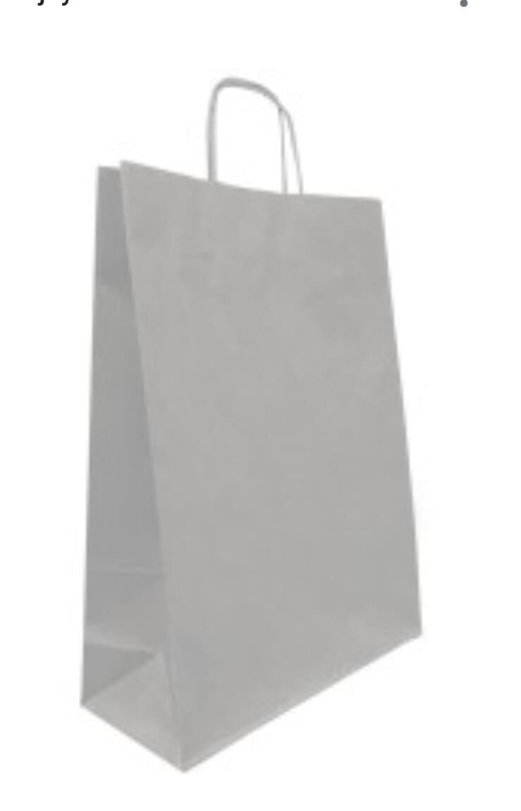 ÇANTA B. KRAFT BÜKÜM SAPLI GÜMÜŞ 45*50cm 25 Lİ