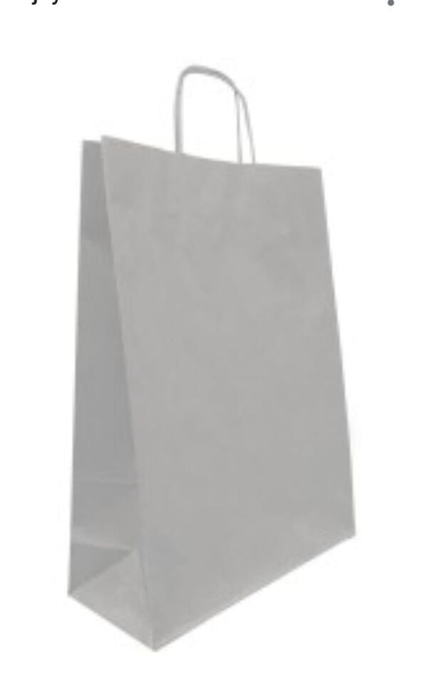 ÇANTA B. KRAFT BÜKÜM SAPLI GÜMÜŞ 45*50cm 25 Lİ