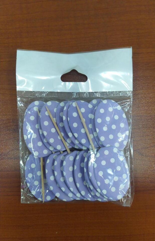 KÜRDAN KARTON TEMALI LİLA PUANLI 20 Lİ