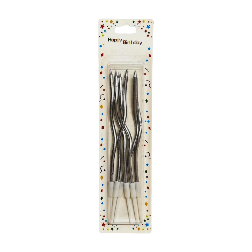 MUM SPİRAL 17CM 6 LI PK GÜMÜŞ
