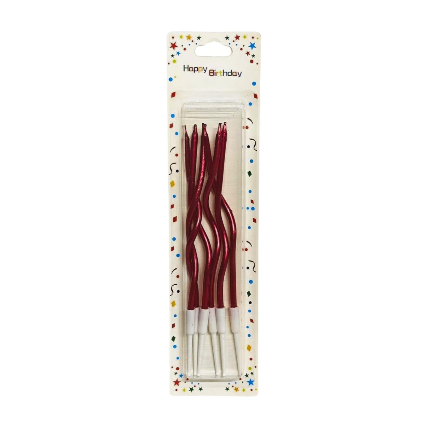 MUM SPİRAL 17CM 6 LI PK KIRMIZI