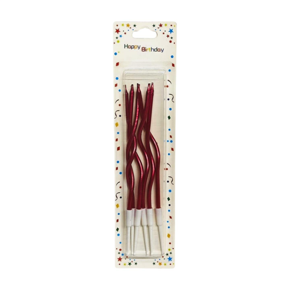 MUM SPİRAL 17CM 6 LI PK KIRMIZI