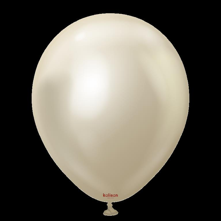 BALON 12'' KROM(MİRROR) WHİTEGOLD  5 Lİ KALİSAN