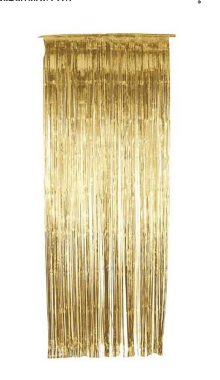 FUNKO SAÇAK KAPI SÜSÜ 1 MT*2 MT ALTIN