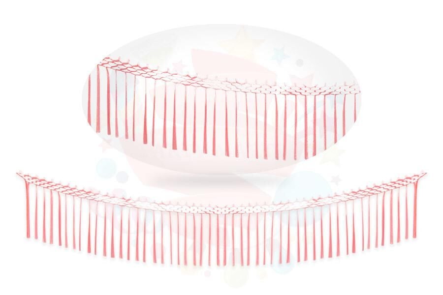 KAĞIT UZAR SÜS SAÇAKLI UZAR PEMBE