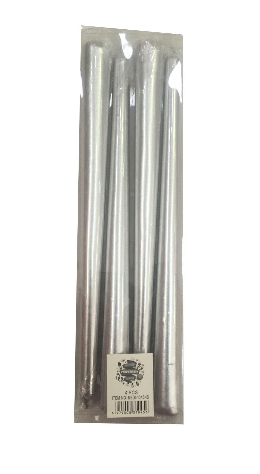 MUM ŞAMDAN 25 CM 4 LÜ GÜMÜŞ