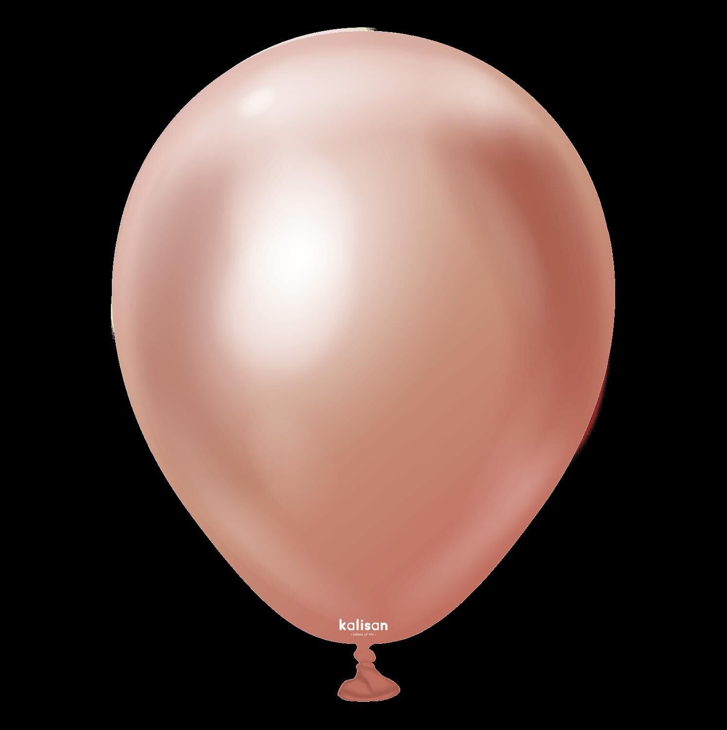 BALON 12'' KROM(MİRROR)PİNKGOLD  5 Lİ KALİSAN