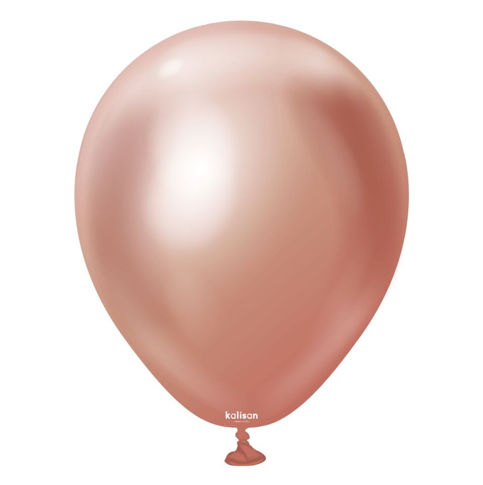 BALON 12'' KROM(MİRROR)PİNKGOLD  5 Lİ KALİSAN