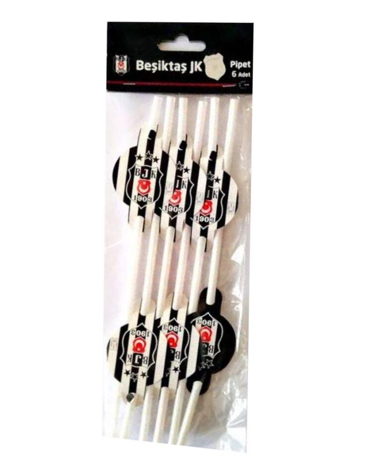 PİPET PLASTİK KARTONLU LİSANSLI 6 LI BEŞİKTAŞ