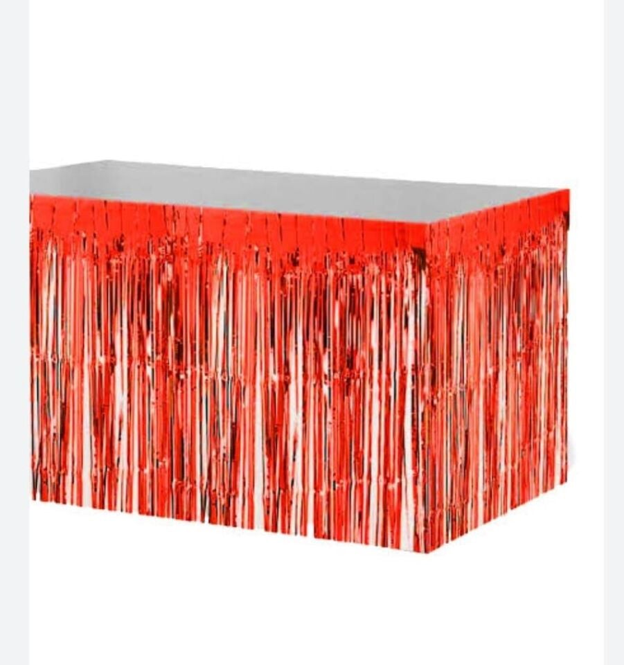 FUNKO SAÇAK MASA SÜSÜ 2,75 M * 75 CM KIRMIZI