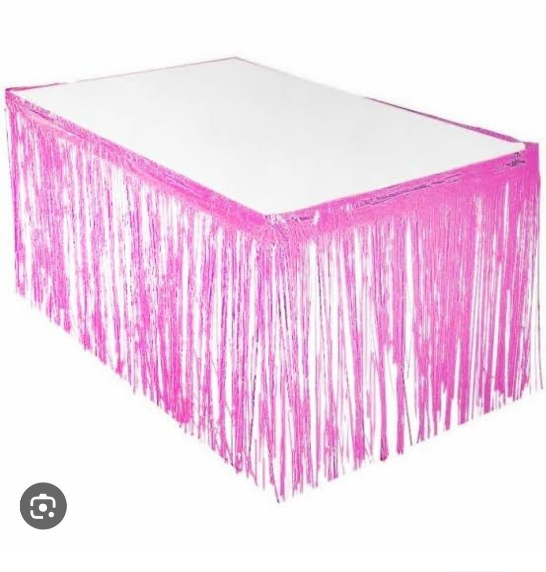 FUNKO SAÇAK MASA SÜSÜ 2,75 M * 75 CM AÇIK PEMBE