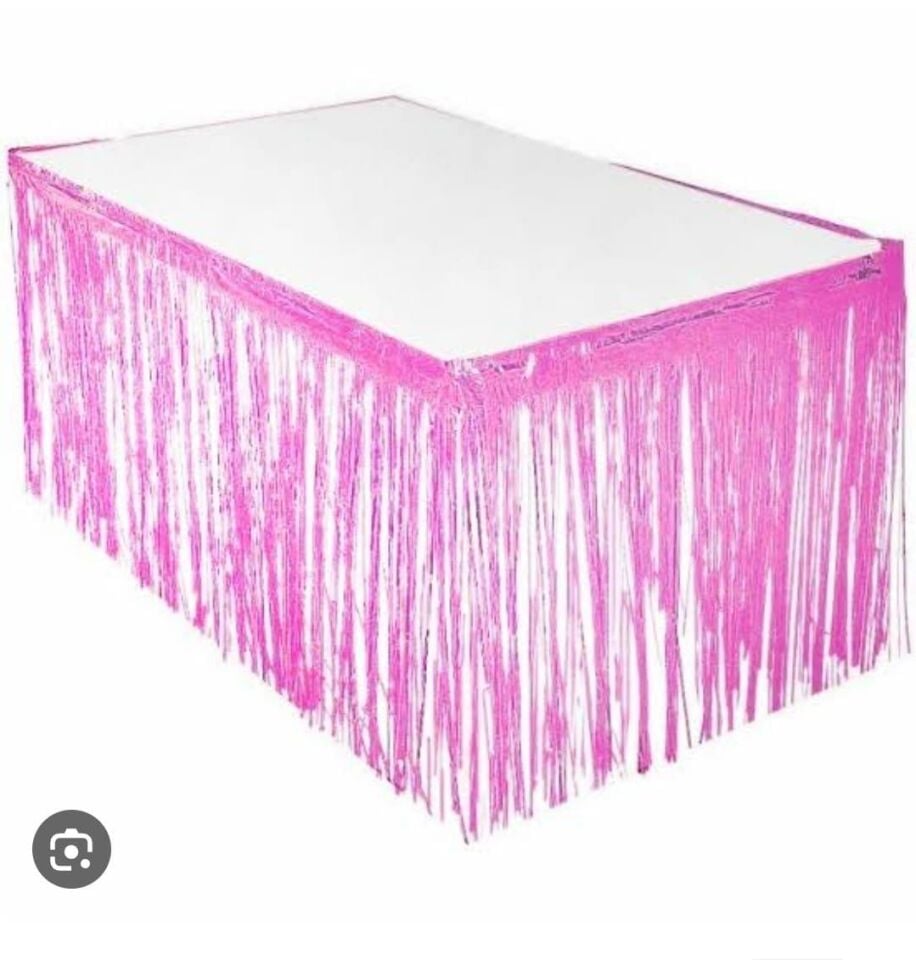 FUNKO SAÇAK MASA SÜSÜ 2,75 M * 75 CM AÇIK PEMBE