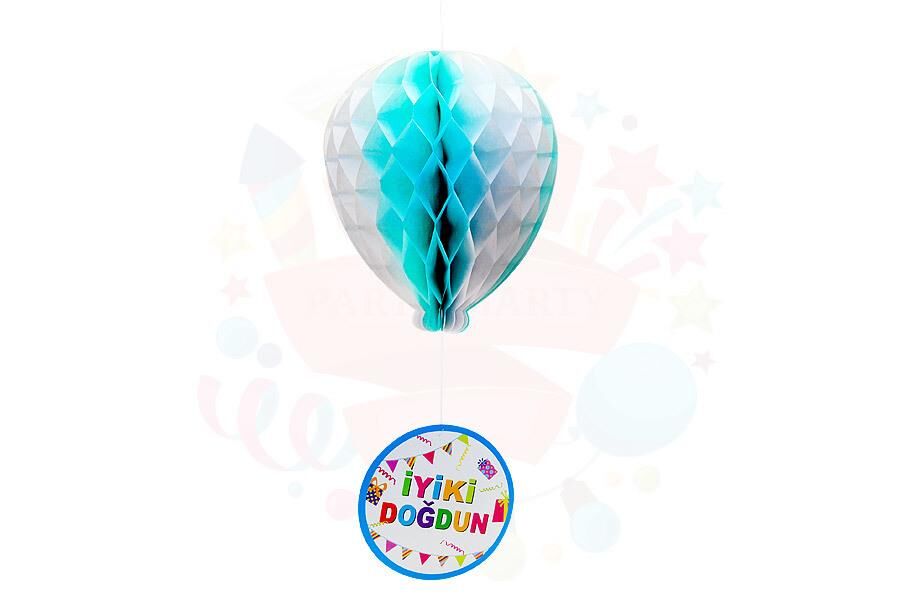 KAĞIT SÜS BALONLU İYİKİ DOĞDUN MAVİ