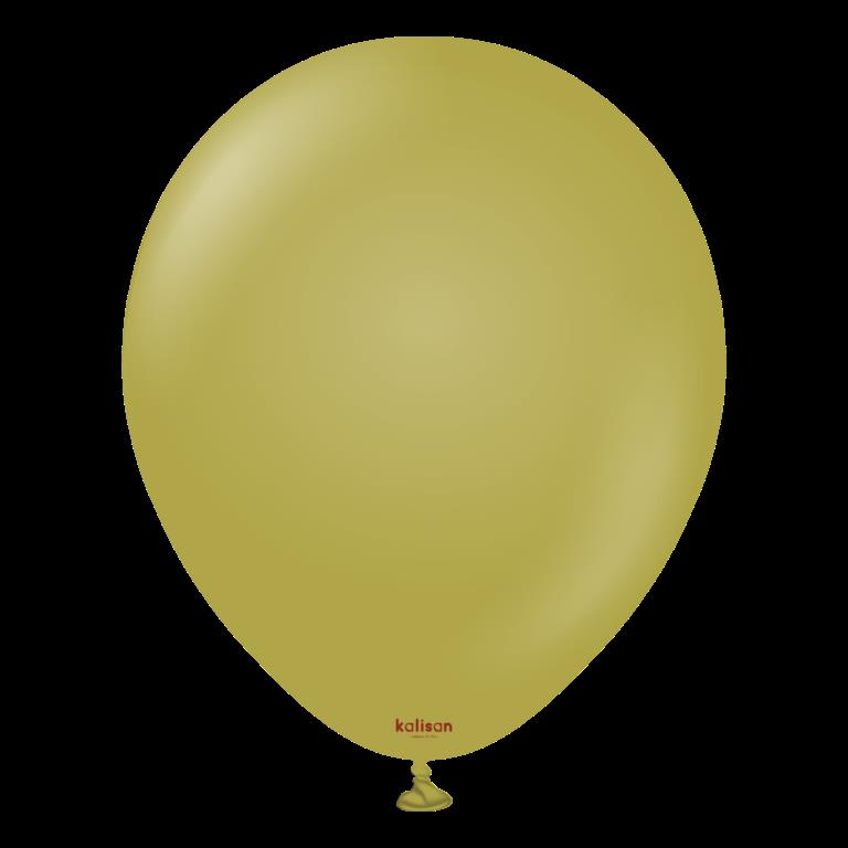 BALON 12'' RETRO OLİVE (ZEYTİN) 5 Lİ KALİSAN