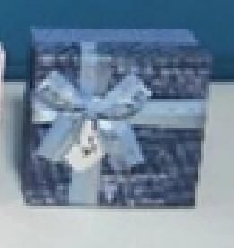 KUTU KARE SWEET LOVE LACİVERT TEKLİ