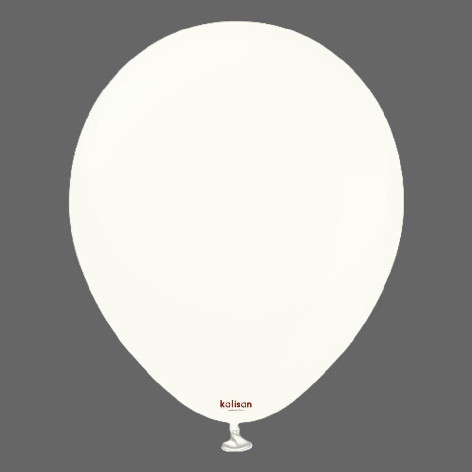 BALON 12'' RETRO WHİTE(BEYAZ) 5 Lİ KALİSAN