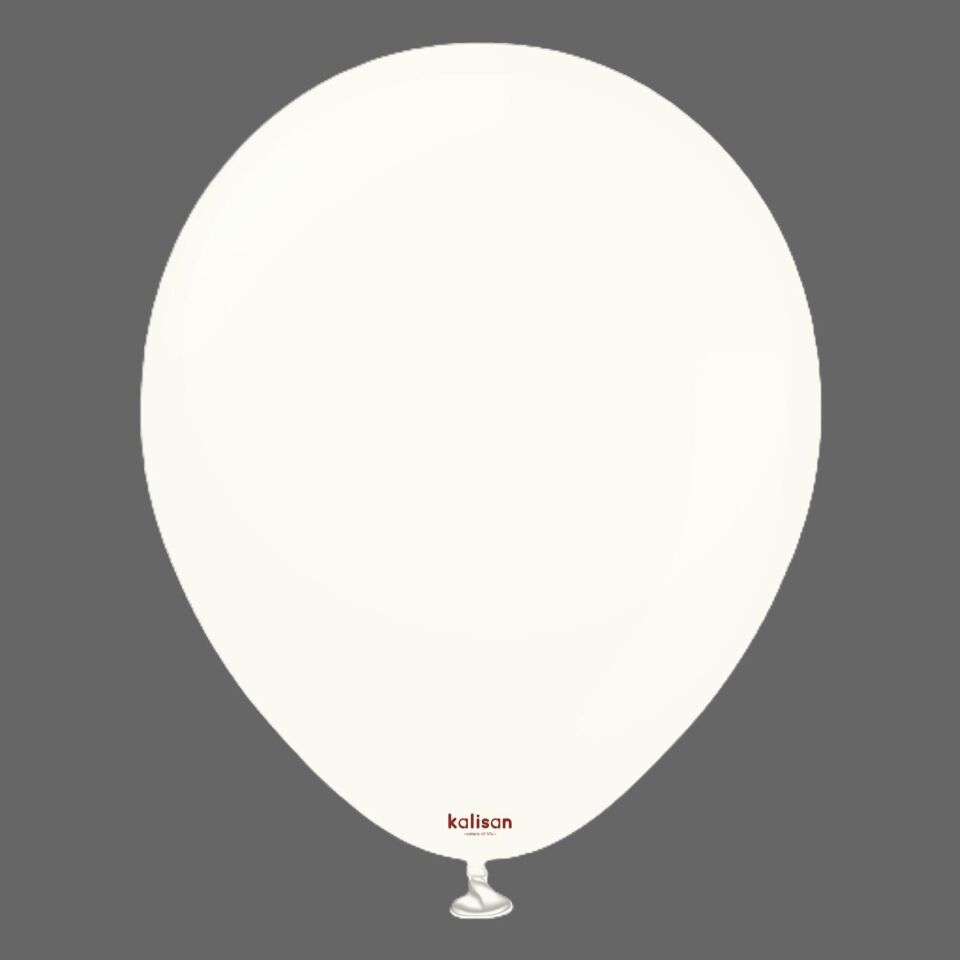 BALON 12'' RETRO WHİTE(BEYAZ) 5 Lİ KALİSAN
