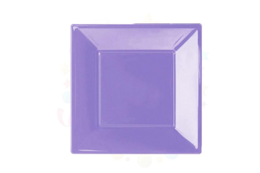 TABAK PLASTİK KARE 23 CM (8 Lİ) MOR