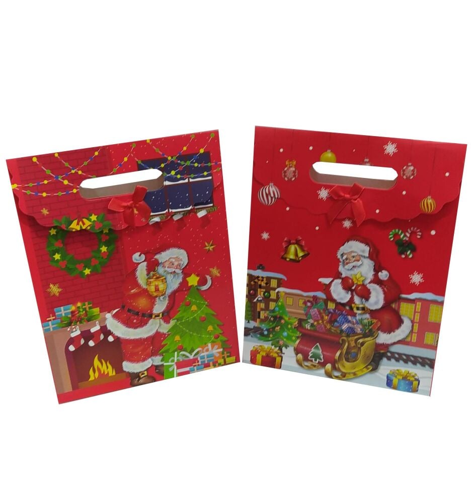 ÇANTAKARTON NOEL DESEN CIRTLI EL GEÇME 29*38 12Lİ