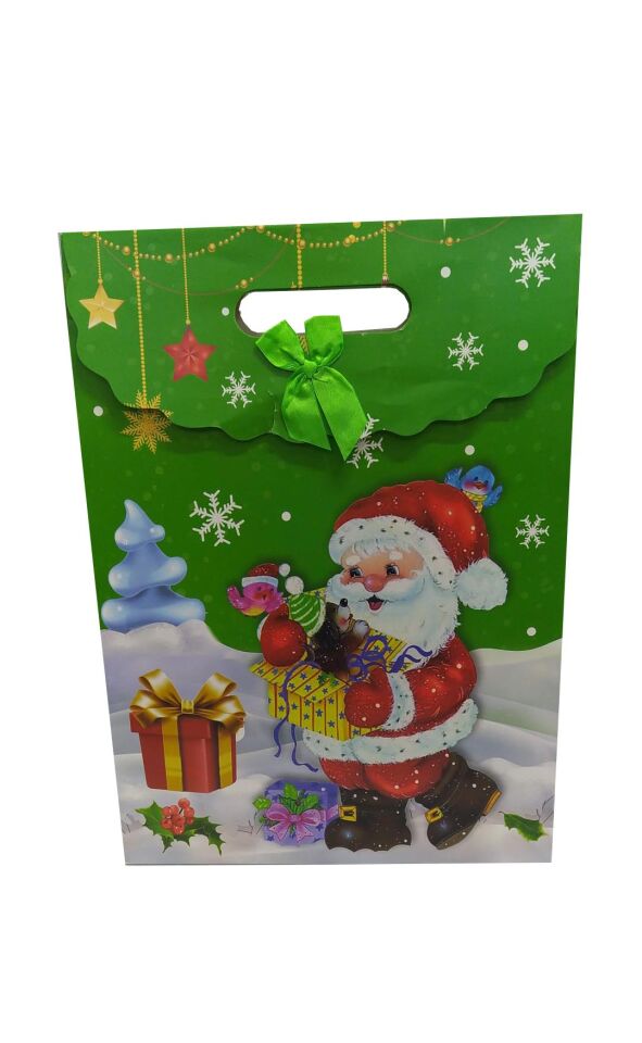 ÇANTAKARTON NOEL DESEN CIRTLI EL GEÇME 35*48 12Lİ