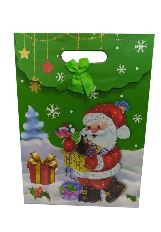 ÇANTAKARTON NOEL DESEN CIRTLI EL GEÇME 35*48 12Lİ