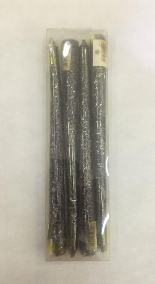 MUM ŞAMDAN 25 CM 4 LÜ SİYAH