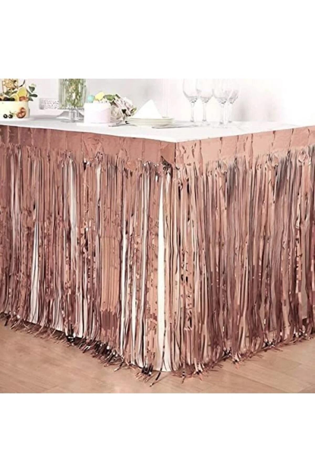 FUNKO SAÇAK MASA SÜSÜ 2,75 M * 75 CM ROSE GOLD