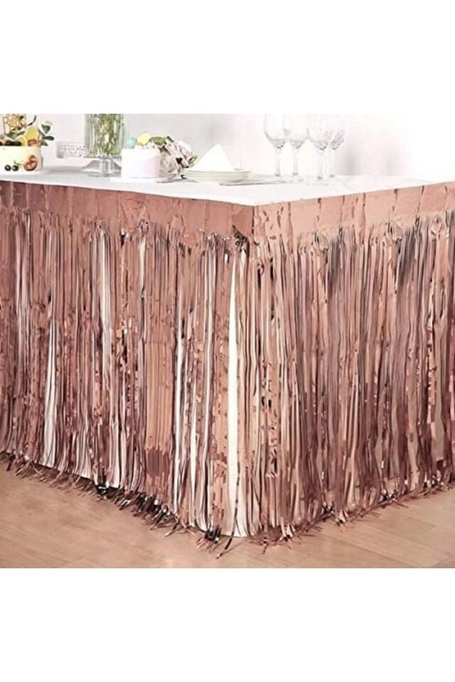 FUNKO SAÇAK MASA SÜSÜ 2,75 M * 75 CM ROSE GOLD