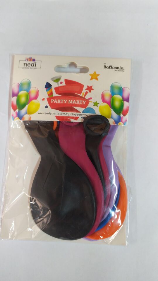 BALON MARKET DÜZ RENK KARIŞIK 10 LU