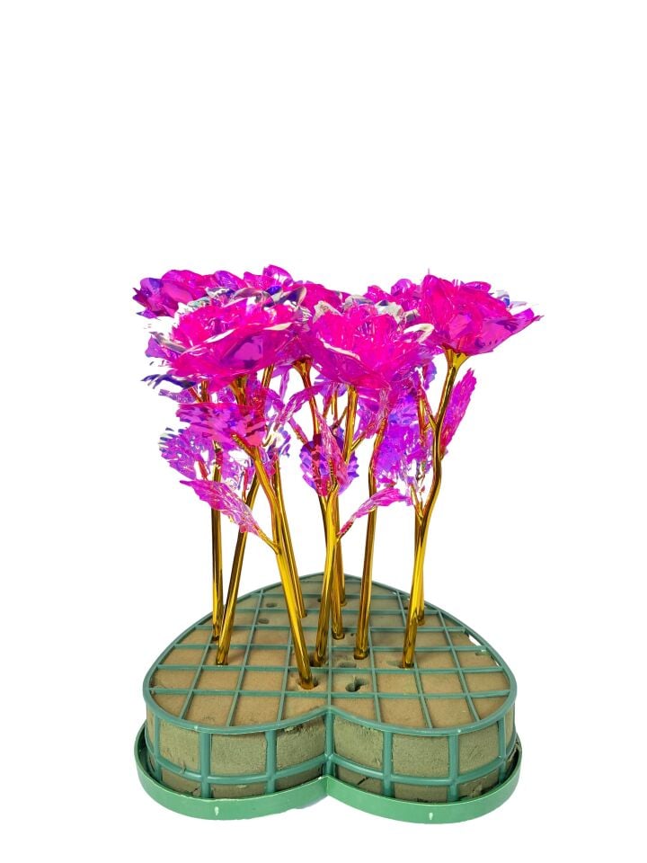 PLASTİK SONSUZLUK GÜLÜ PEMBE 24 CM