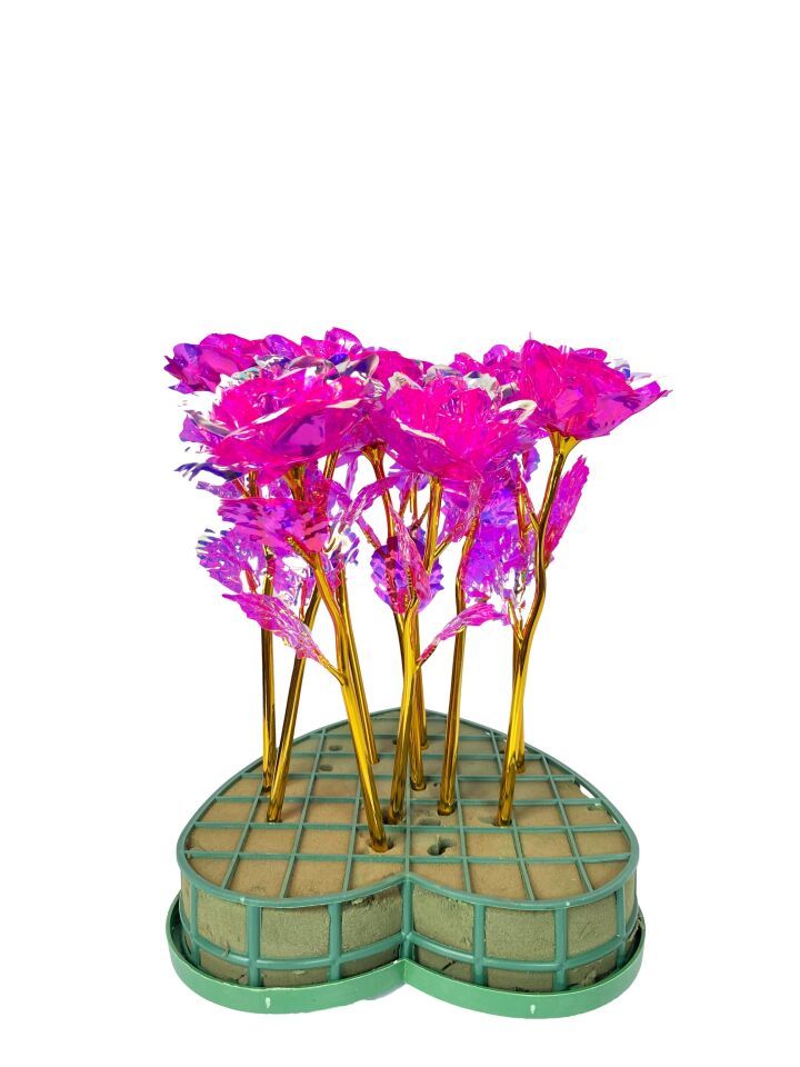PLASTİK SONSUZLUK GÜLÜ PEMBE 24 CM