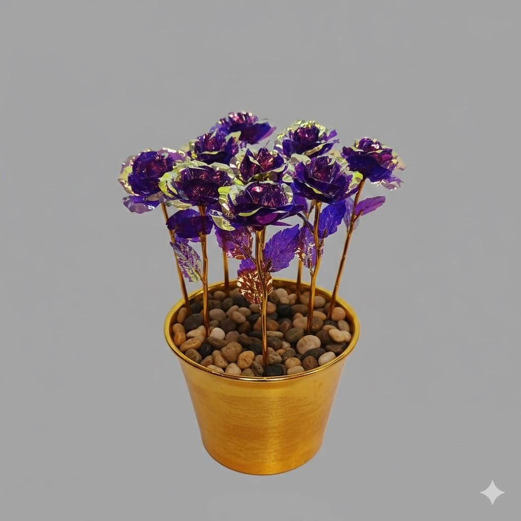 PLASTİK SONSUZLUK GÜLÜ MOR 24 CM