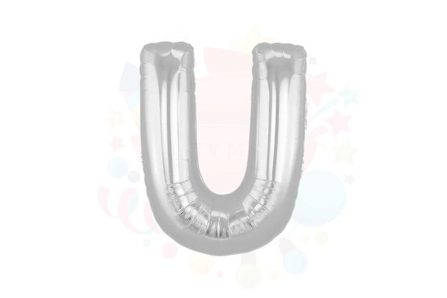 BALON FOLYO 40'' HARF GÜMÜŞ U