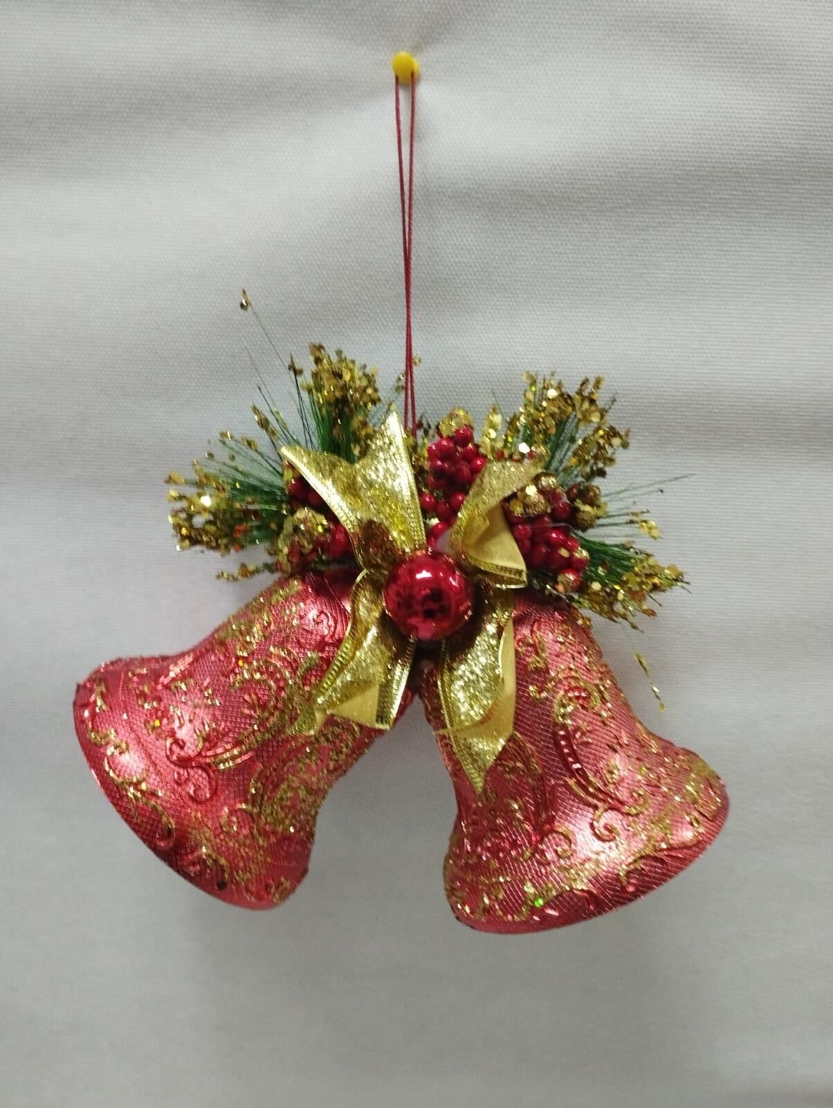 NOELSÜS İKİLİ ÇAN SİMLİ FYONKLUÇİÇEK DEKOR KIRMIZI