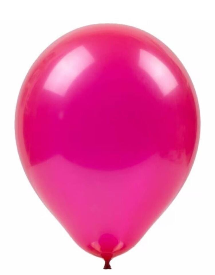 BALON MARKET DÜZ RENK FUŞYA 10 LU