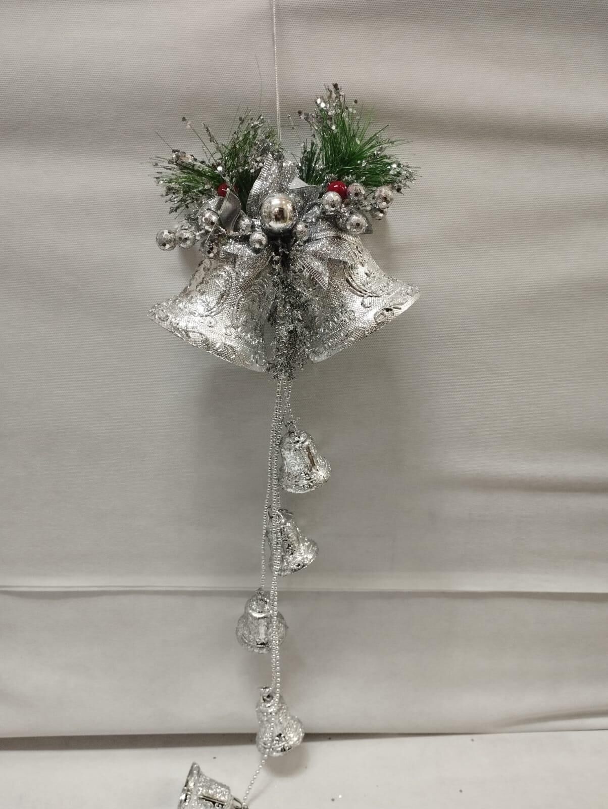 NOEL SÜS İKİLİ ÇAN FYONK SİM ÇAN SÜSLÜ GÜMÜŞ