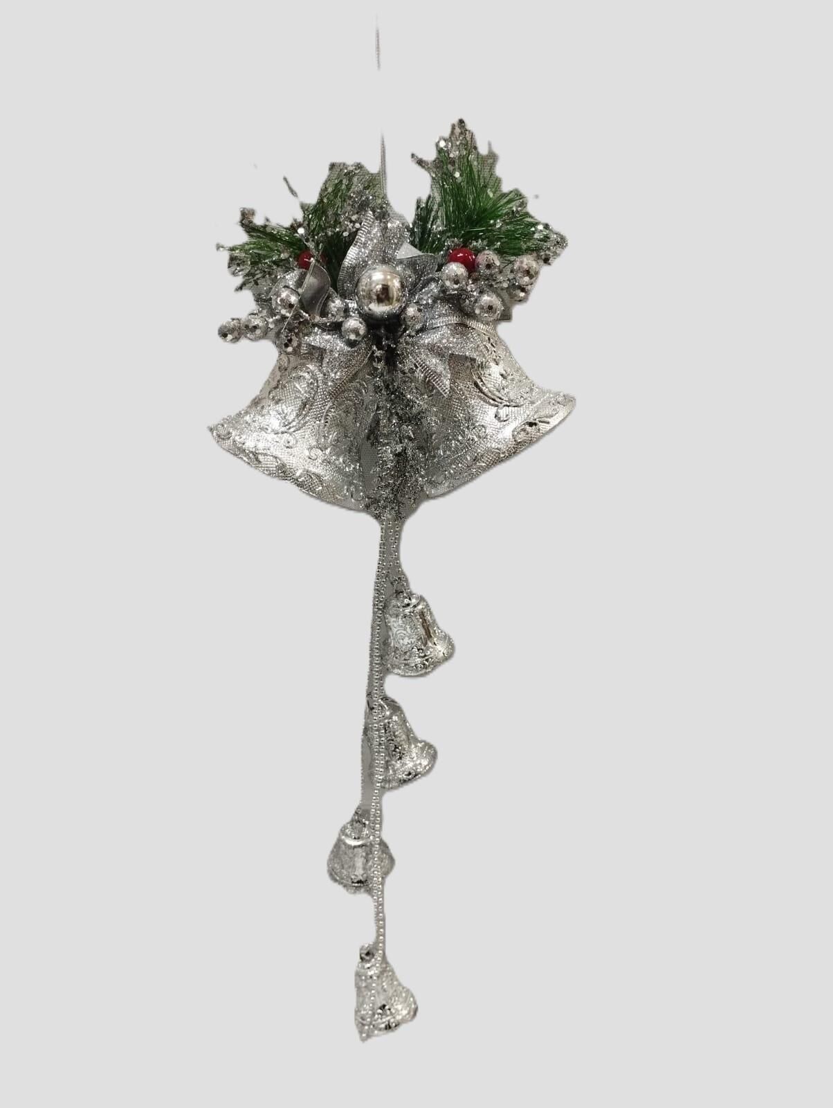 NOEL SÜS İKİLİ ÇAN FYONK SİM ÇAN SÜSLÜ GÜMÜŞ