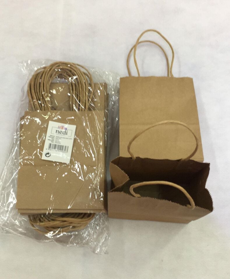 ÇANTA B.KRAFT BÜKÜM SAPLI  KRAFT 12*15 CM 25 Lİ