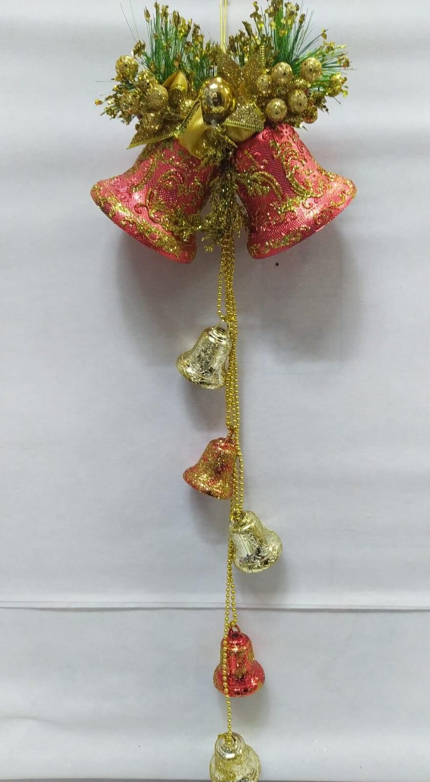 NOEL SÜS İKİLİ ÇAN FYONK SİM ÇAN SÜSLÜKIRMIZI