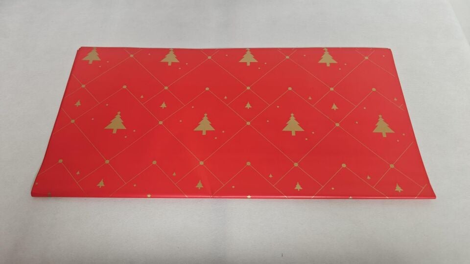 BUKETLİK OPP NOEL BASKILI KIRMIZI  20Lİ