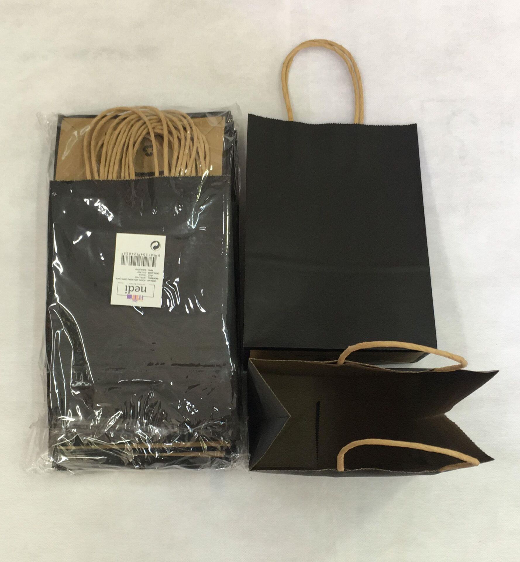 ÇANTA B.KRAFT BÜKÜM SAPLI SİYAH 16*22 CM 25 Lİ